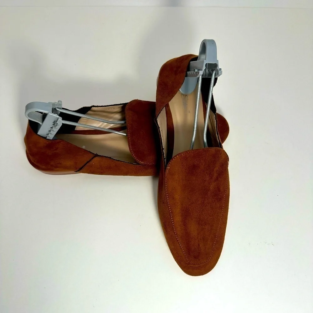 Sole Sister Gail Brown Suede Leather Collapsible Heels Slip On Flat Shoes Size 7 - Picture 4 of 9